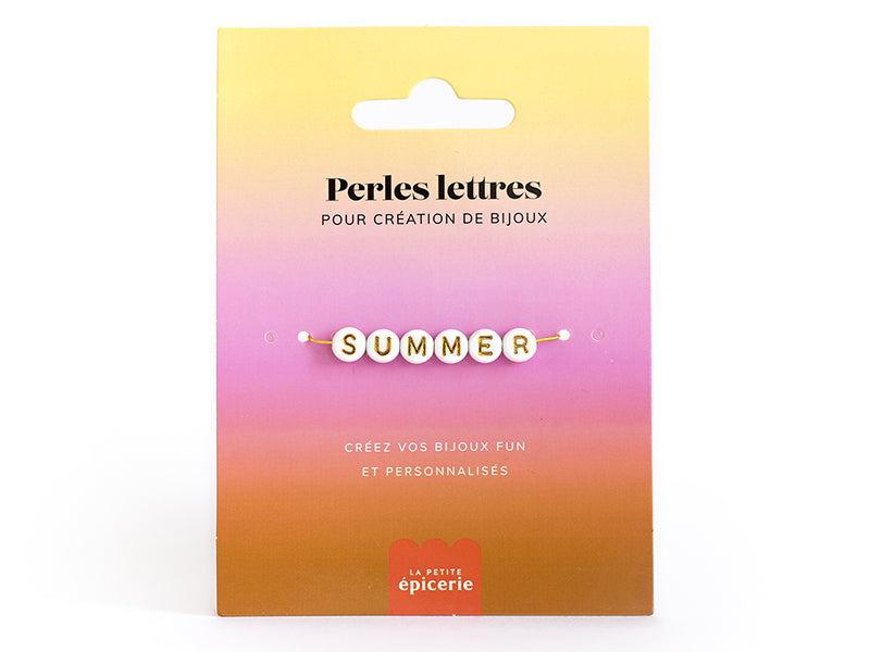 Achat Perles lettres "Summer" pour bracelet à personnaliser