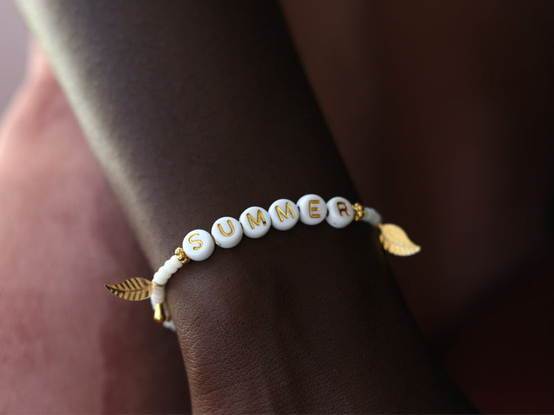 Achat Perles lettres "Summer" pour bracelet à personnaliser