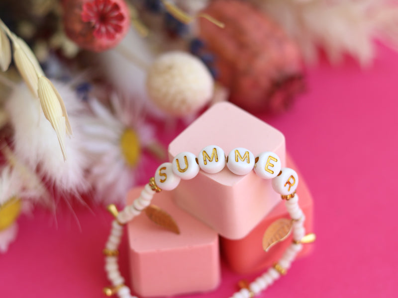 achat Perles lettres "Summer" pour bracelet à personnaliser