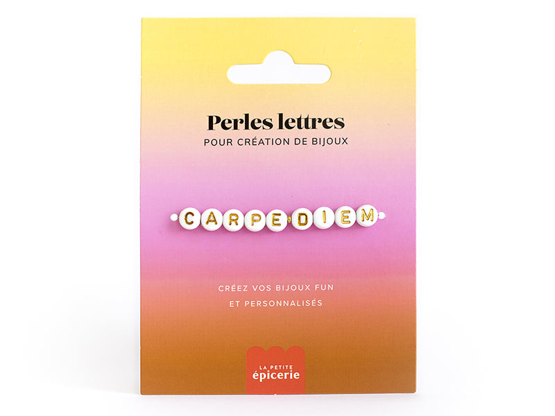 Achat Perles lettres "Carpe Diem" pour bracelet à personnaliser