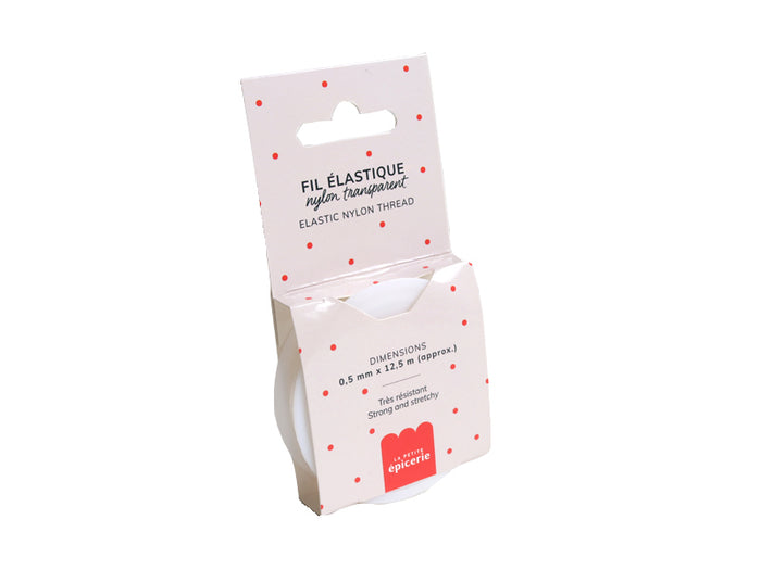 Achat 12,5 m de fil élastique nylon 0,5 mm - Transparent