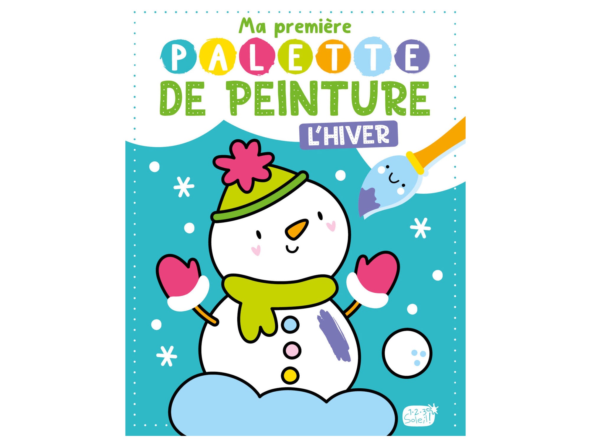 Achat Ma première palette de peinture L'hiver + pinceau - 1,2,3 Soleil