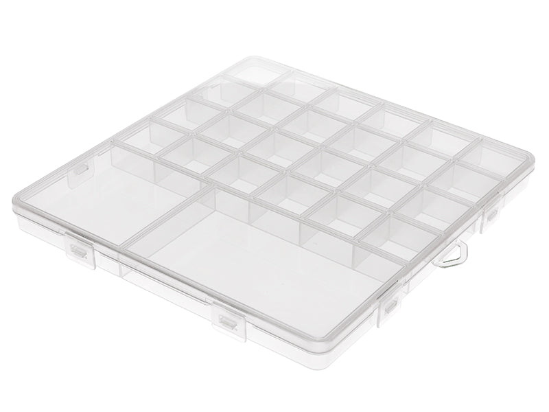 Achat Boite de rangement pour perles - 26 compartiments - 19 x 20 cm