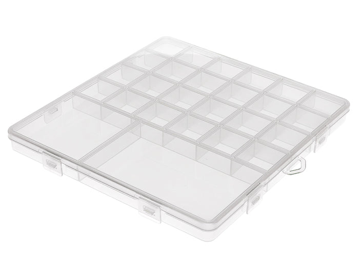 Achat Boite de rangement pour perles - 26 compartiments - 19 x 20 cm