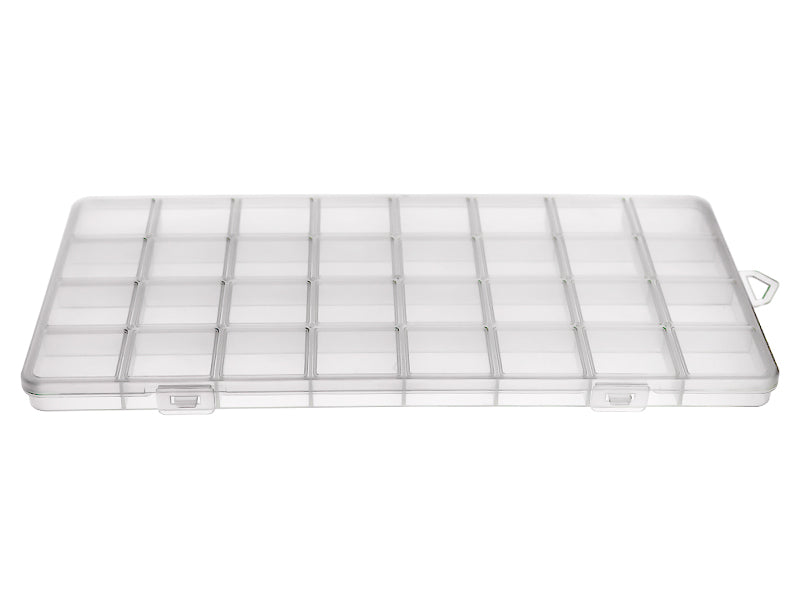 Achat Boite de rangement pour perles - 32 compartiments - 26 x 13 cm