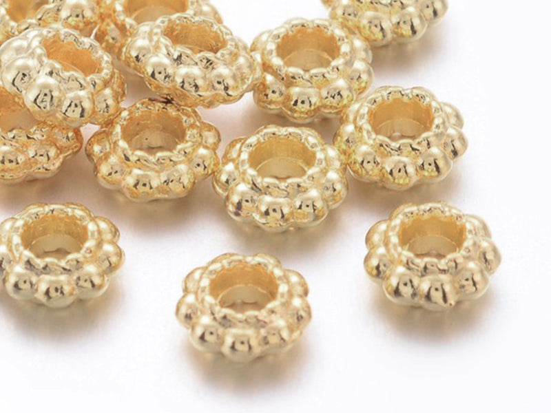 Achat 20 perles intercalaires dorées - effet oriental - 6 x 3 mm