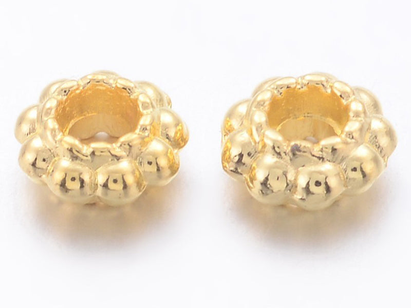 achat 20 perles intercalaires dorées - effet oriental - 6 x 3 mm