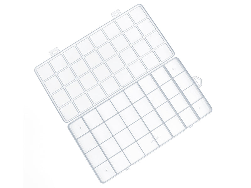 achat Boite de rangement pour perles - 32 compartiments - 26 x 13 cm