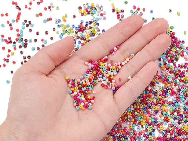 achat Boite de 24 couleurs de perles de rocailles ronde - 12/0 soit environ 2 mm de diam env.