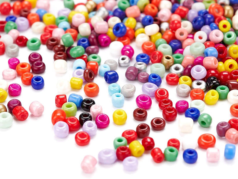 achat Boite de 24 couleurs de perles de rocailles rondes - 8/0 soit environ 3 mm de diam.