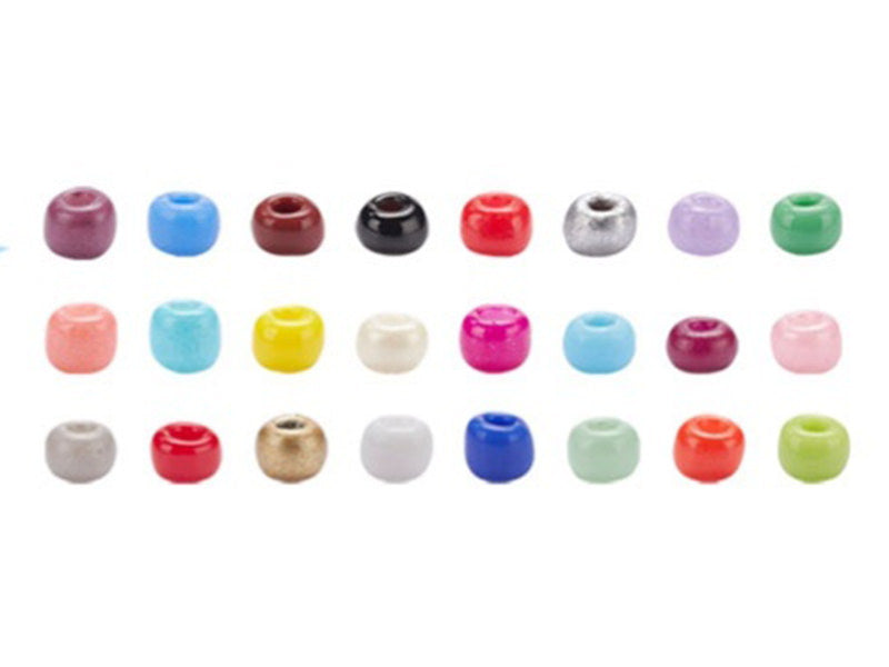 achat Boite de 24 couleurs de perles de rocailles rondes - 8/0 soit environ 3 mm de diam.