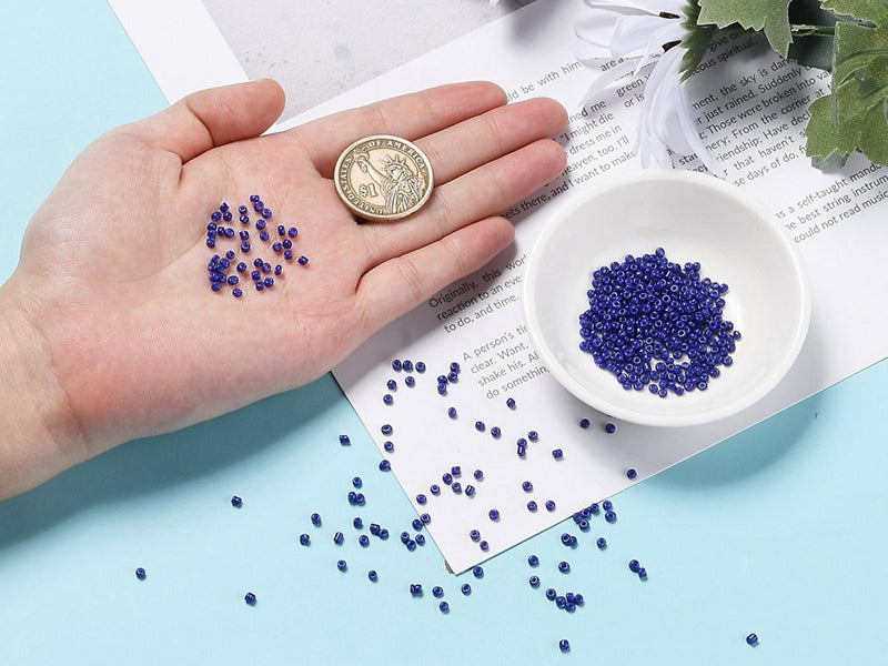 achat Boite de 15 couleurs variées de perles de rocailles rondes 12/0 - 2mm env.