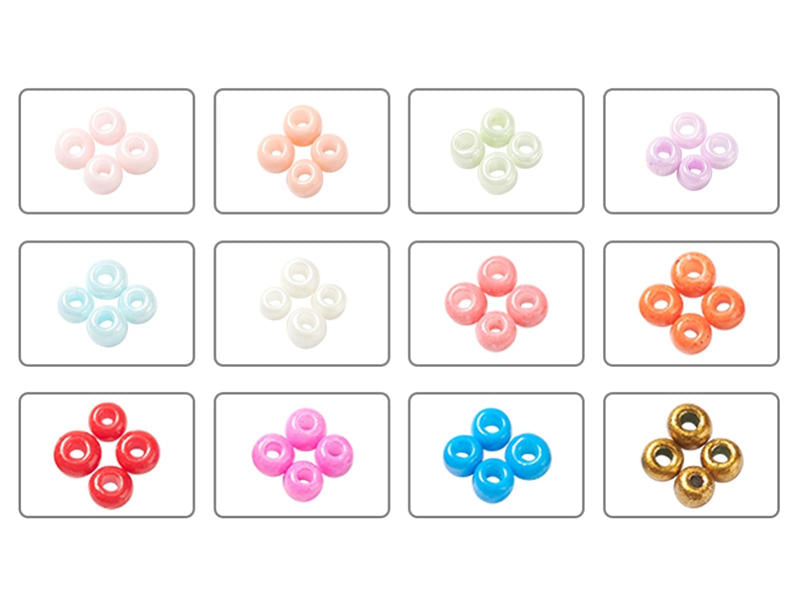 Achat Boite de 12 couleurs estivales de perles de rocailles rondes - 2mm - 3000 pcs environ