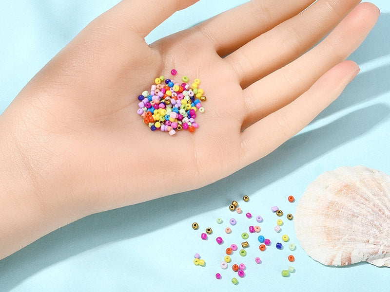 achat Boite de 12 couleurs pop de perles de rocailles rondes 12/0 - 2 mm - 15000 pcs