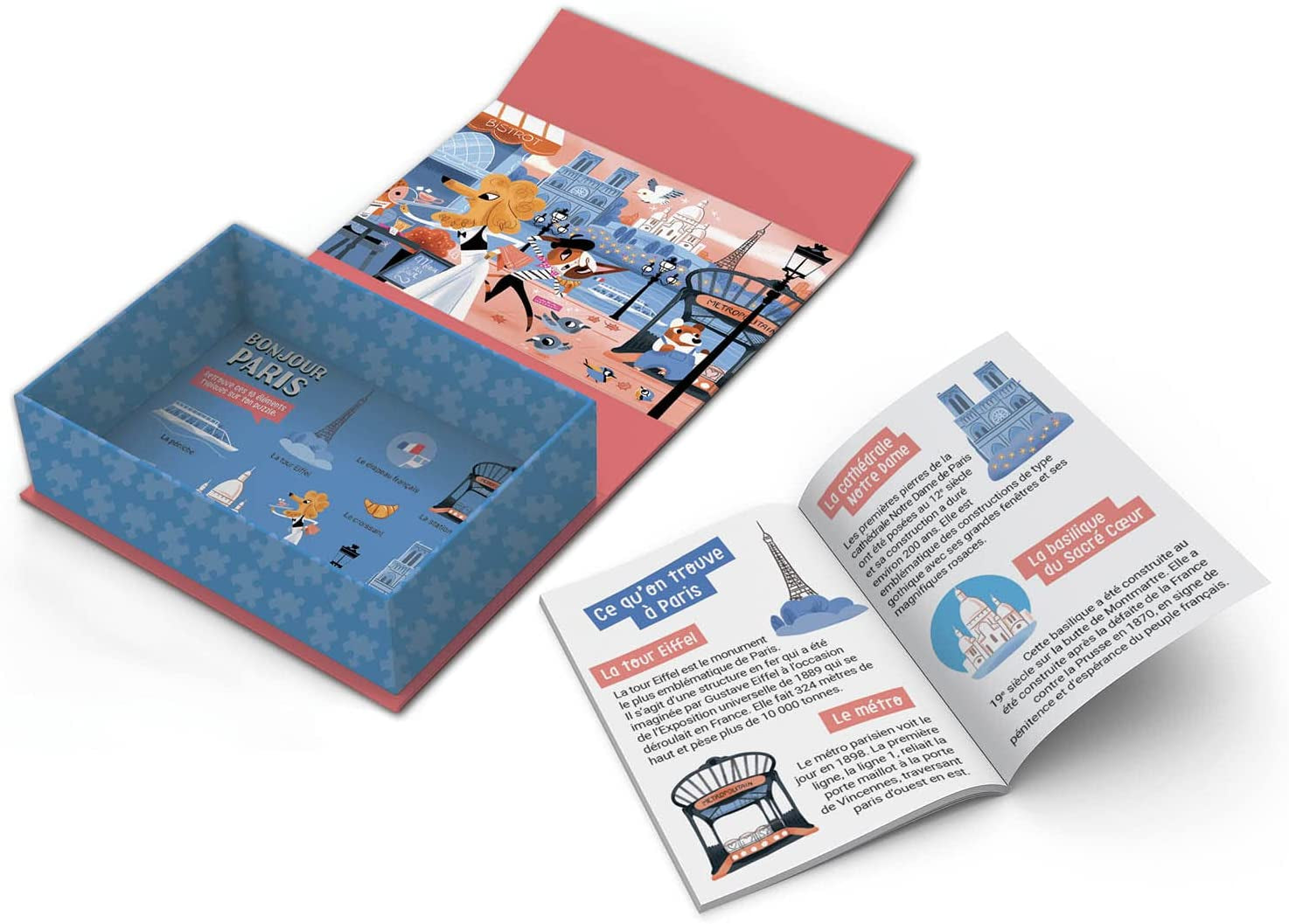 achat Mini puzzle - Bonjour Paris - 130 pièces