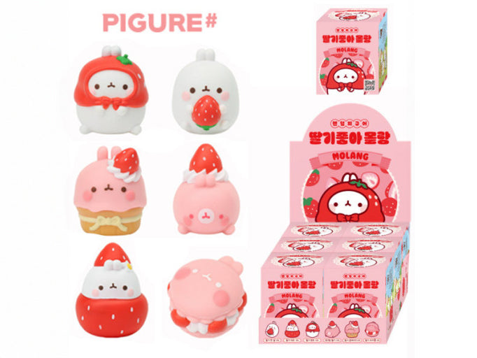 Boîte à figurines aléatoires Molang adore les fraises