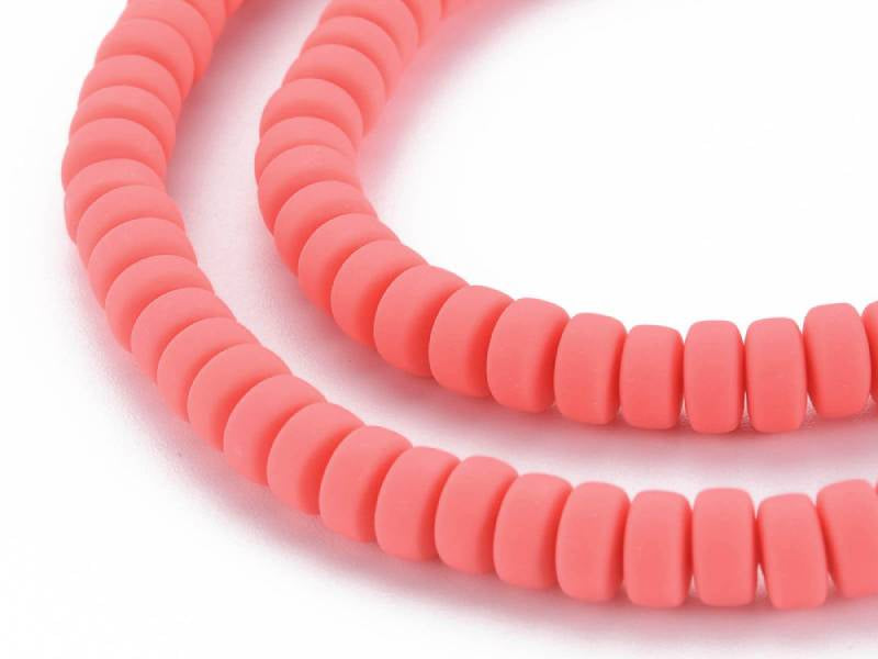 achat Boite de perles heishi épaisses 6 mm - Saumon foncé
