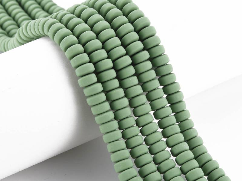 achat Boite de perles heishi épaisses 6 mm - Kaki