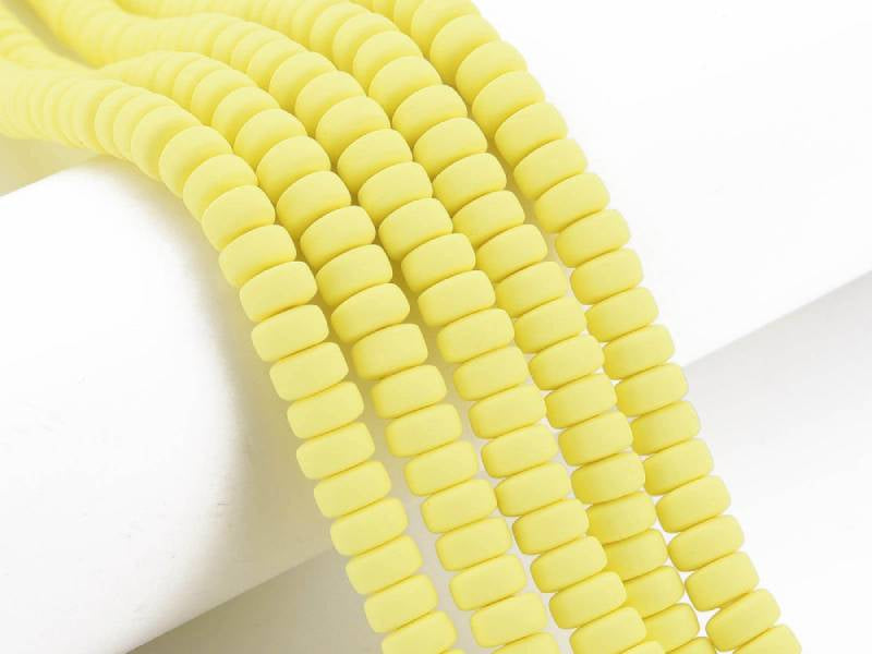 achat Boite de perles heishi épaisses 6 mm - Jaune clair