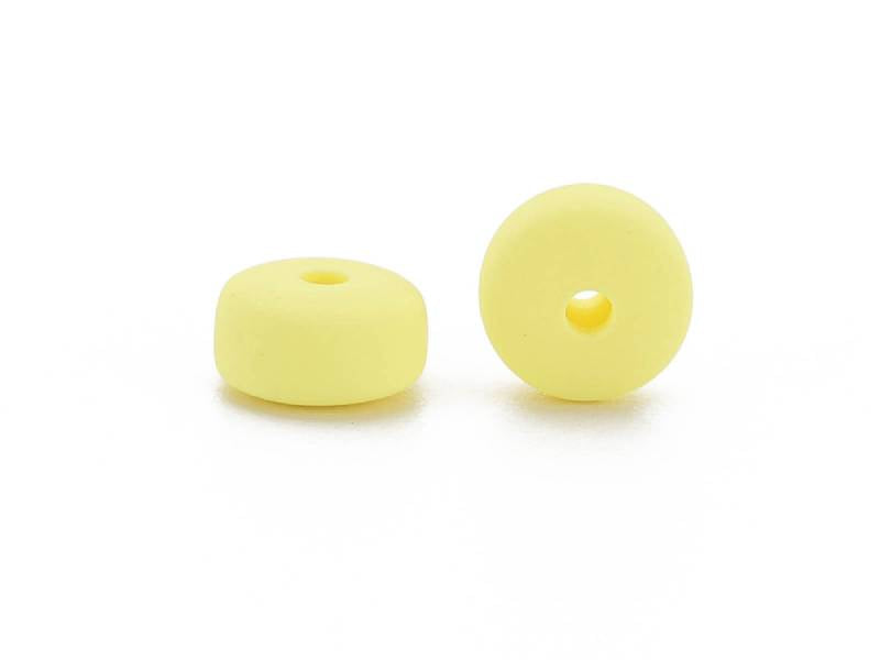 achat Boite de perles heishi épaisses 6 mm - Jaune clair