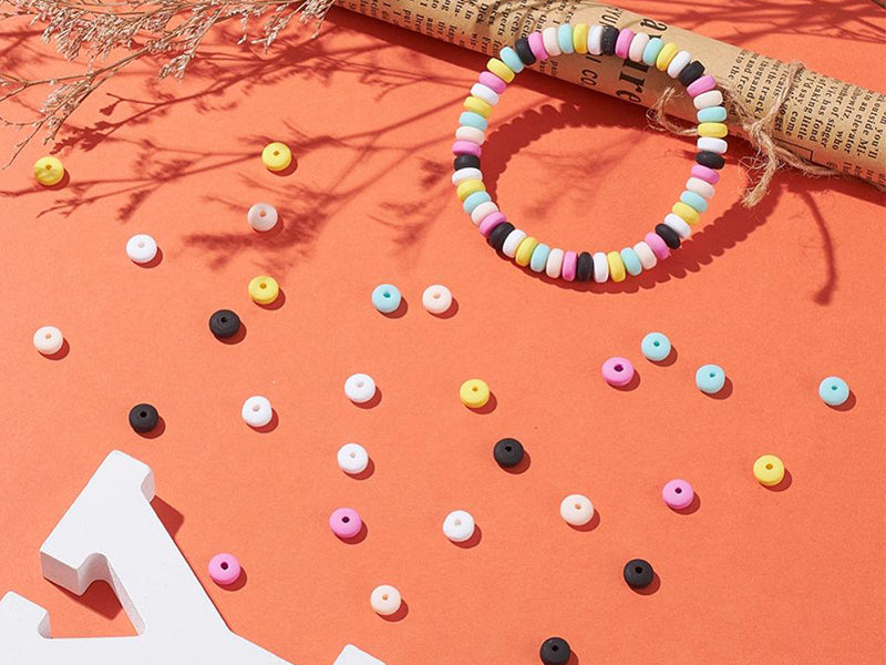 Achat Boite de 6 couleurs de perles heishi épaisses