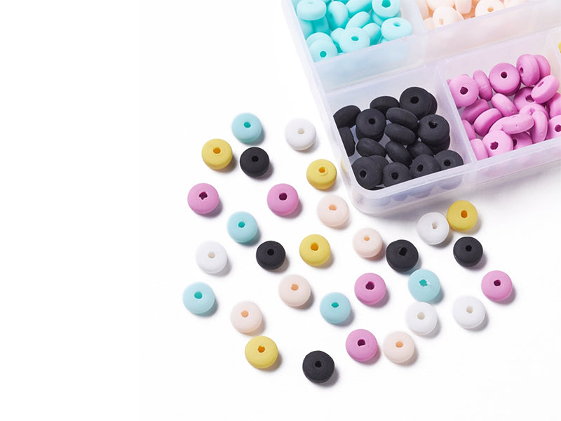 achat Boite de 6 couleurs de perles heishi épaisses