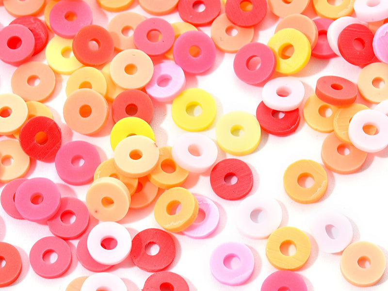 achat Boite de 15 couleurs de perles heishi - Couleurs chaudes