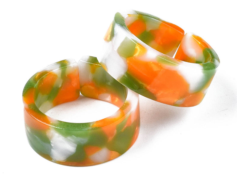achat Bague en résine transparente effet écaillé - Couleur aléatoire