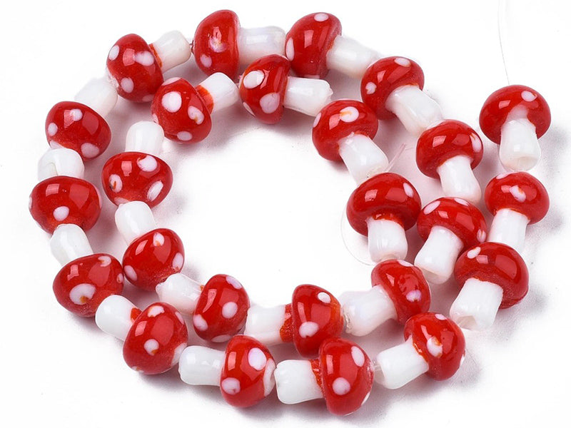 Achat Perle champignon - Rouge et blanc