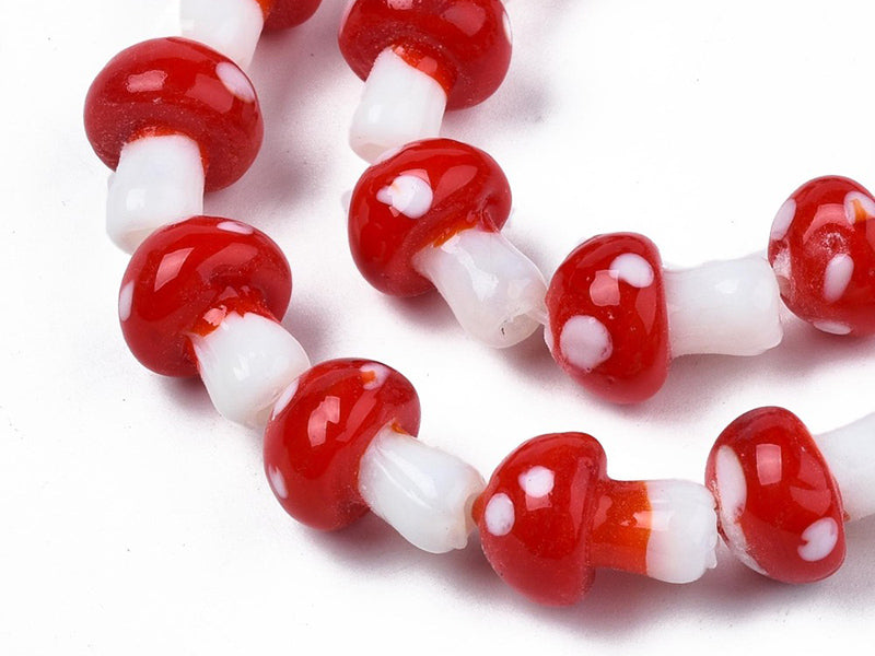 achat Perle champignon - Rouge et blanc