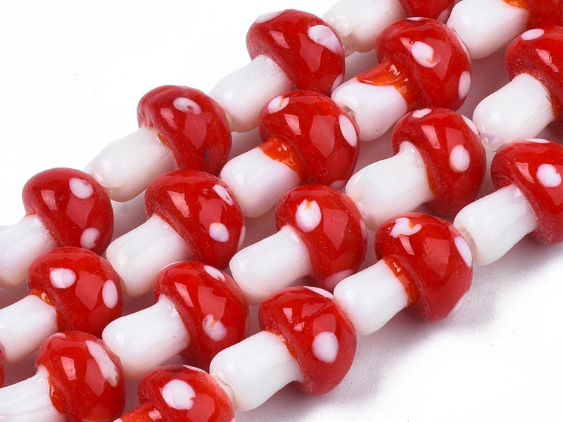 Achat Perle champignon - Rouge et blanc