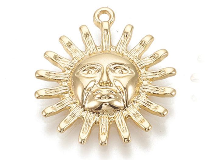 Achat Pendentif soleil - Doré à l'or fin 18k sans nickel - 22 mm