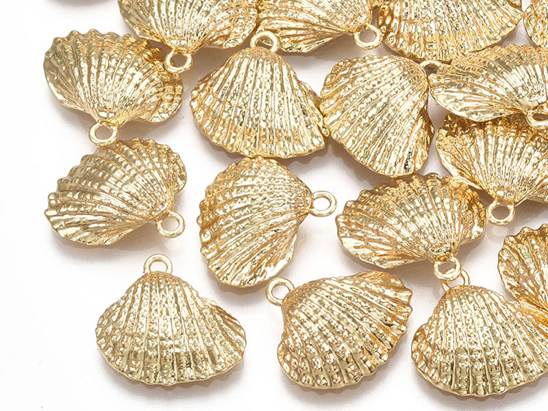 achat Pendentif coquillage - Doré à l'or fin 18k sans nickel - 14,5 mm