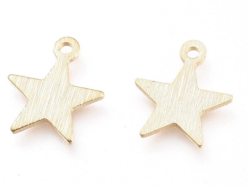 Achat Breloque étoile - Doré à l'or fin 18k sans nickel - 1,2 mm
