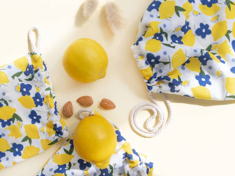 achat Kit DIY Mercerie - Mes 3 pochons vrac à coudre tissu citron