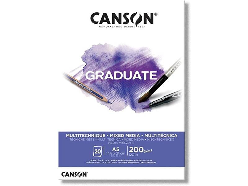 Achat Bloc de dessin Graduate mixed media A5 - 200g/ m²