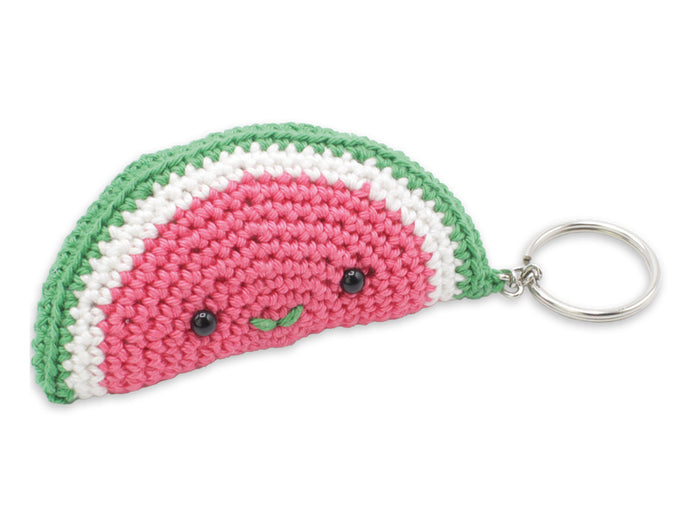 Achat Kit crochet - Pendentif sac / porte clé - Pastèque