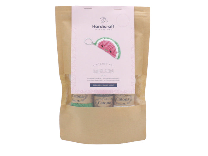 Achat Kit crochet - Pendentif sac / porte clé - Pastèque