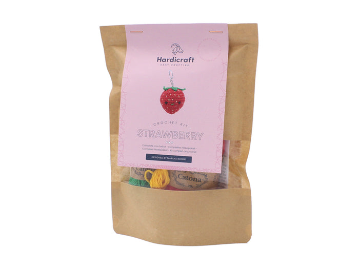 Achat Kit crochet - Pendentif sac / porte clé - Fraise