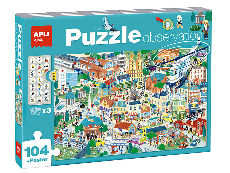 Achat Puzzle d'observation - la ville - 104 pcs
