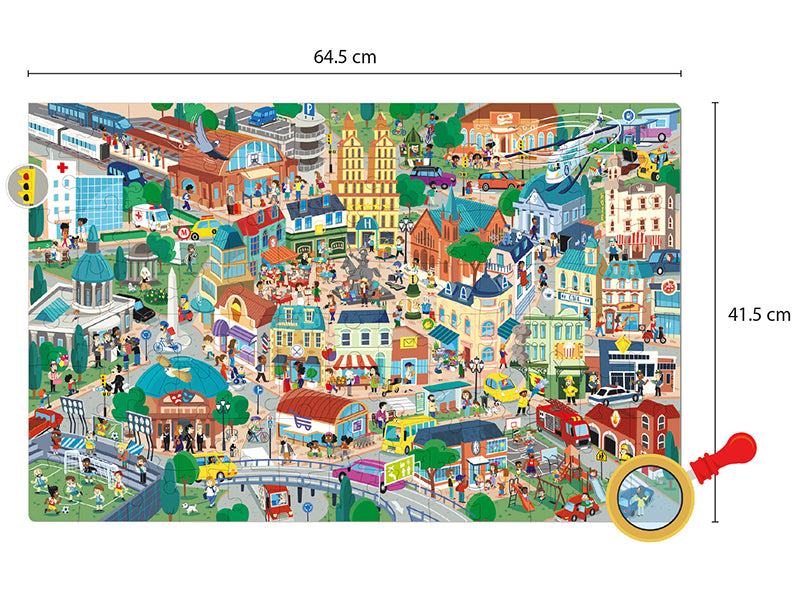 achat Puzzle d'observation - la ville - 104 pcs