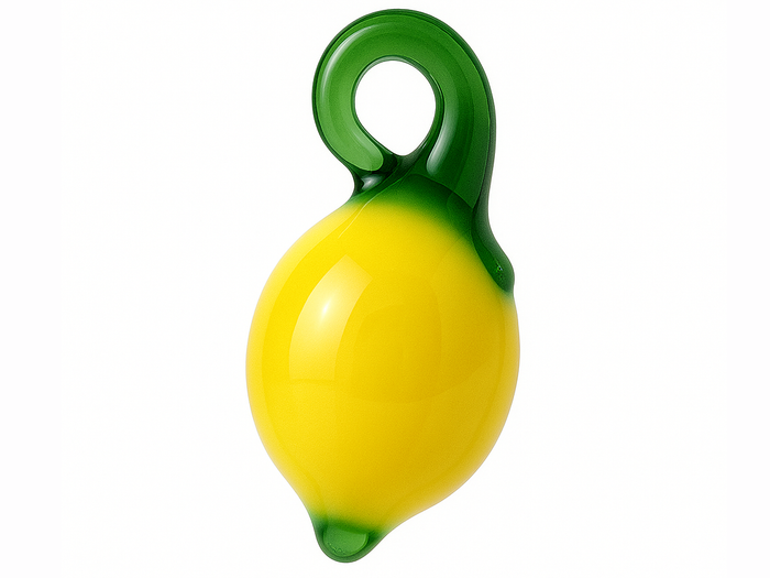 Achat Breloque citron jaune en perles de verre colorées