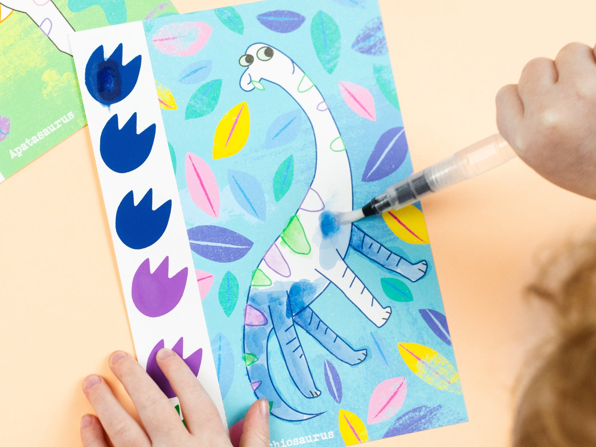 Paint A Picture Set - Kit d'aquarelle enfant - Dinosaurs