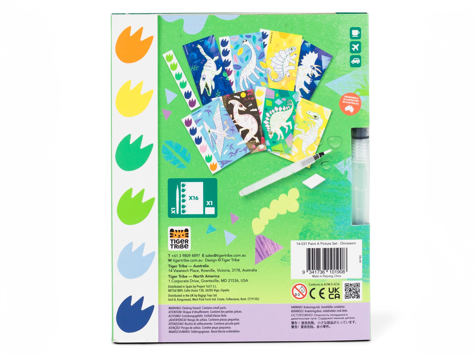 Paint A Picture Set - Kit d'aquarelle enfant - Dinosaurs