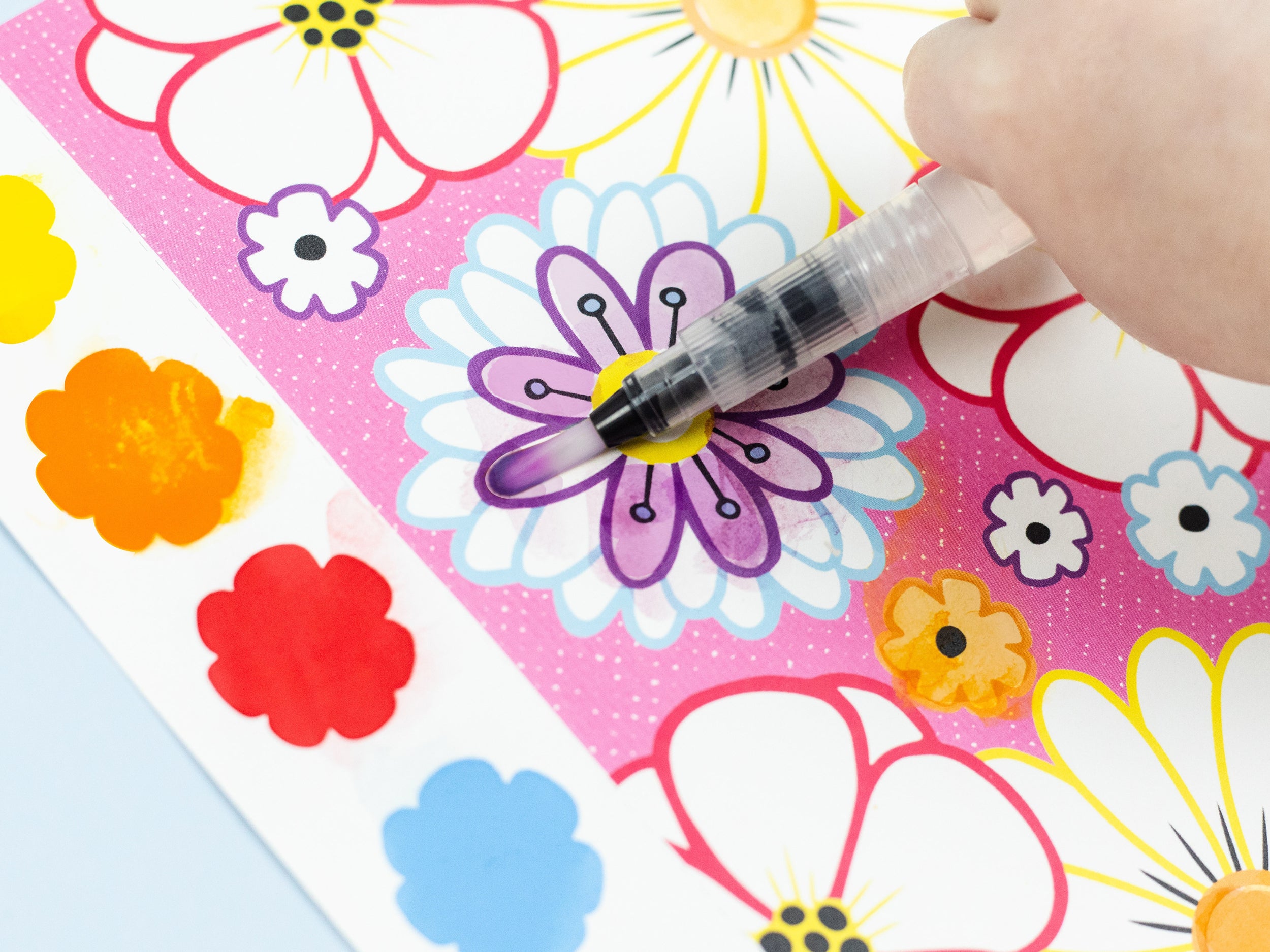 Tiger Tribe: Paint-A-Picture - Butterflies & Flowers - Paint Set, Mess Free Paint Brush, Paint swatches on Each Page, Compact Carry Pack, Kids Age 4-7 Tiger Tribe: Paint-A-Picture - Butterflies & Flowers - Paint Set, Mess Free Paint Brush, Paint swatches on Each Page, Compact Carry Pack, Kids Age 4-7