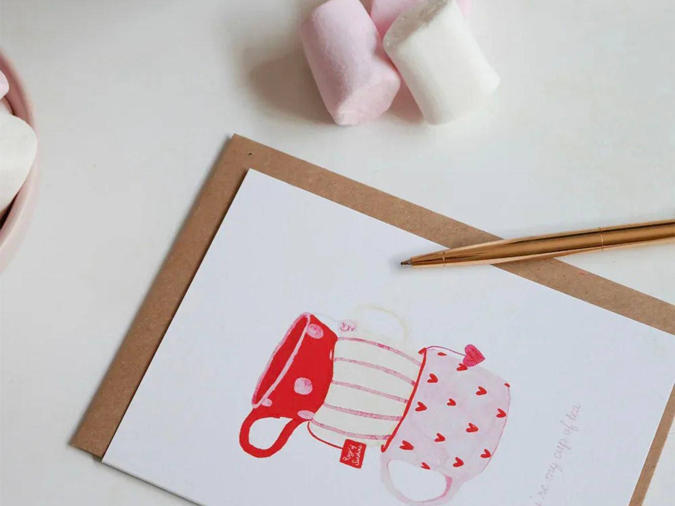 achat Carte de voeux - Tasses de thé - ATWS