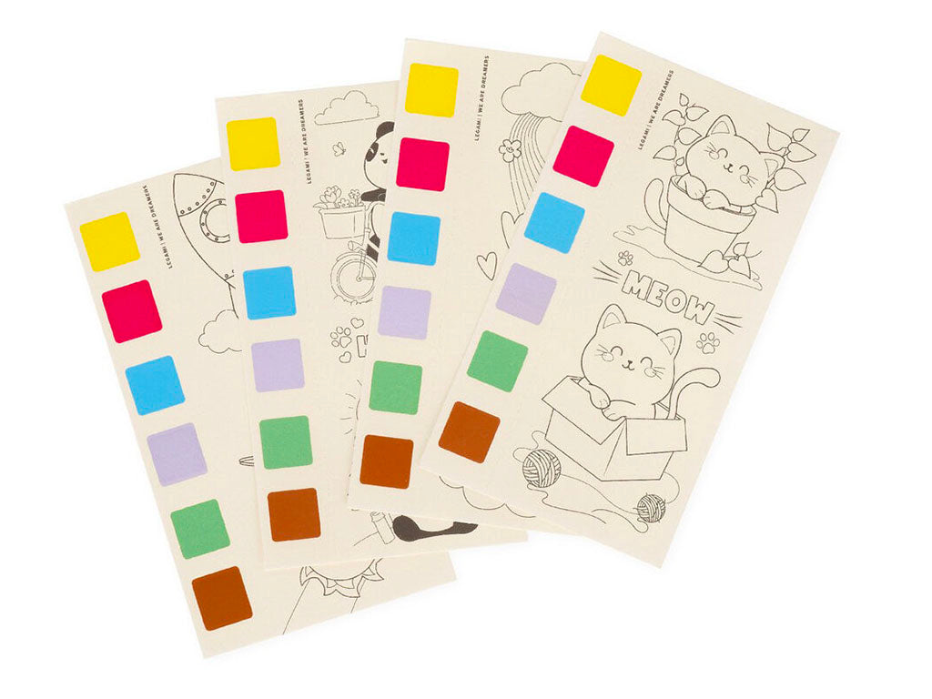 achat Album de coloriage à l'aquarelle - Animaux mignons - Legami