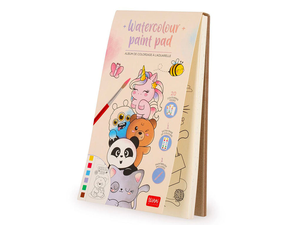 achat Album de coloriage à l'aquarelle - Animaux mignons - Legami