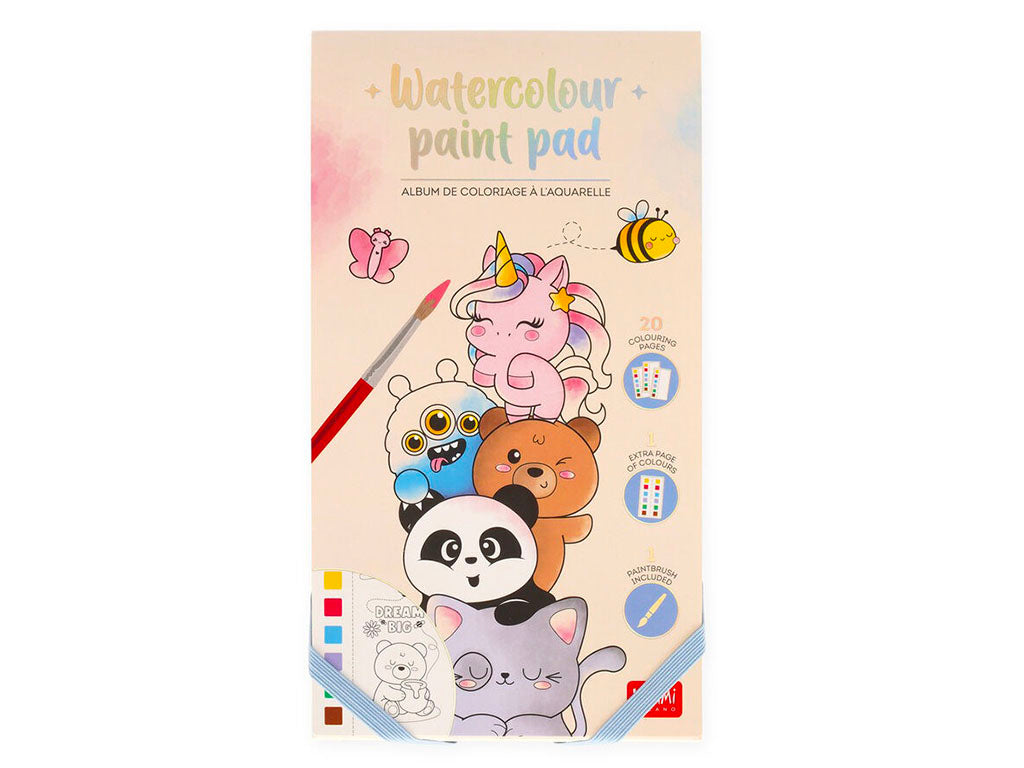 achat Album de coloriage à l'aquarelle - Animaux mignons - Legami