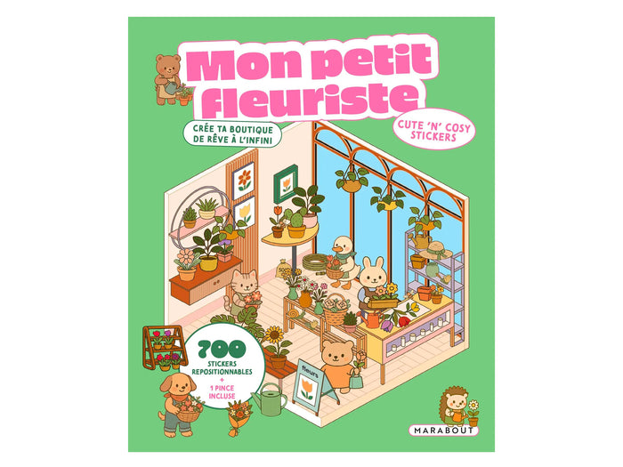 Achat Album de 700 stickers repositionnables - Mon petit fleuriste + 1 pince